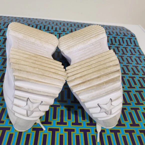 CONVERSE Platform White Canvas Sneaker Size 8.5 - Picture 11 of 12
